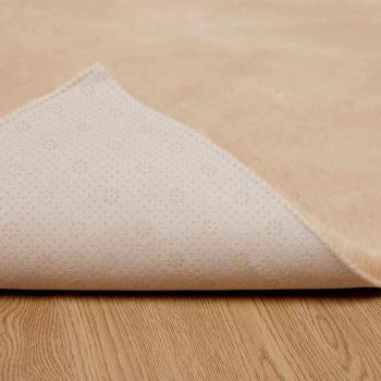 Kunstfell Hasen Teppich Beige 140 x 200 cm Polyester
