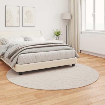 Kunstfell Hasen Teppich Beige Ø 160 cm Polyester