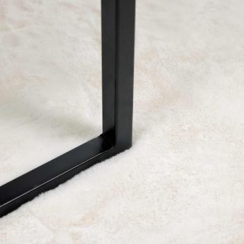 Kunstfell Hasen Teppich Creme 80 x 250 cm Polyester