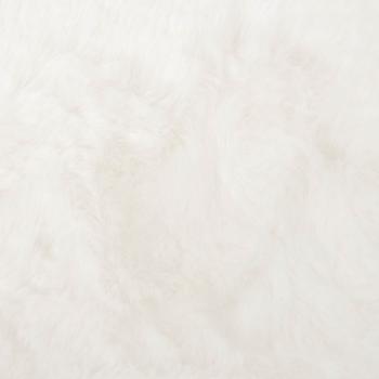 Kunstfell Hasen Teppich Creme 80 x 250 cm Polyester