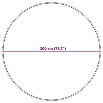 Rutschfester Teppich aus Kunstkaninchenfell OLITE Grau Ø 200 cm