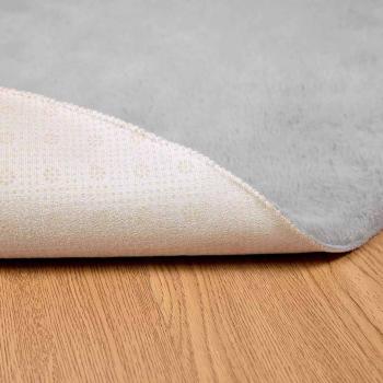 Kunstfell Hasen Teppich Grau Ø 200 cm Polyester