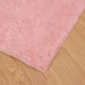 Kunstfell Hasen Teppich Rosa 120 x 170 cm Polyester