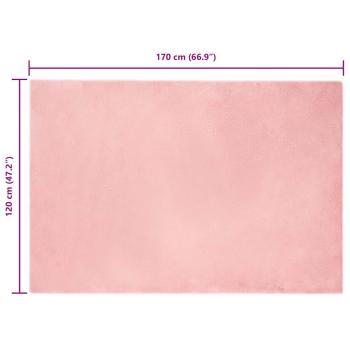 Kunstfell Hasen Teppich Rosa 120 x 170 cm Polyester