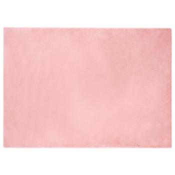 Kunstfell Hasen Teppich Rosa 200 x 280 cm Polyester