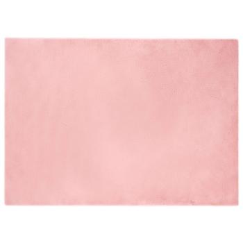 Kunstfell Hasen Teppich Rosa 240 x 340 cm Polyester