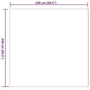 Kunstfell Hasen Teppich Rosa 240 x 240 cm Polyester