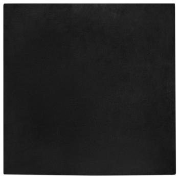 Kunstfell Hasen Teppich Schwarz 240 x 240 cm Polyester