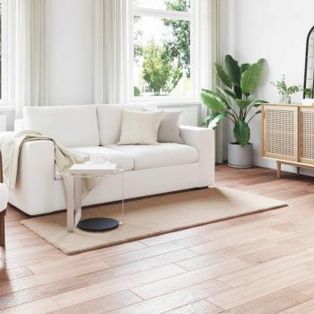 ARDEBO.de - Rutschfester Teppich aus Kunstkaninchenfell OLITE Taupe