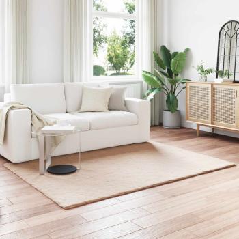 ARDEBO.de - Kunstfell Hasen Teppich Taupe 140 x 200 cm Polyester