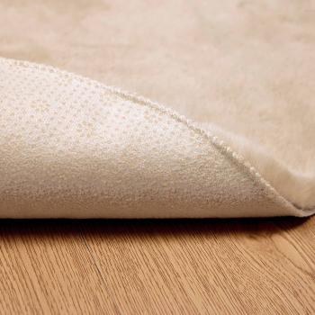 Rutschfester Teppich aus Kunstkaninchenfell OLITE Taupe