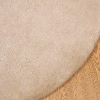 Rutschfester Teppich aus Kunstkaninchenfell OLITE Taupe
