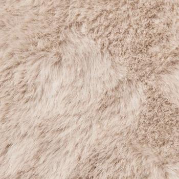 Rutschfester Teppich aus Kunstkaninchenfell OLITE Taupe