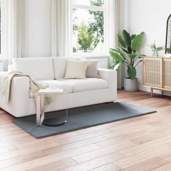 ARDEBO.de - Kunstfell Hasen Teppich Anthrazit 80 x 200 cm Polyester