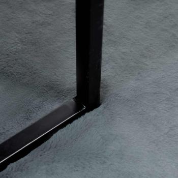 Kunstfell Hasen Teppich Anthrazit Ø 120 cm Polyester