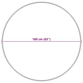 Kunstfell Hasen Teppich Anthrazit Ø 160 cm Polyester