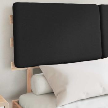 Bettgestell mit gepolstertem Kopfteil Schwarz 160 x 200 cm