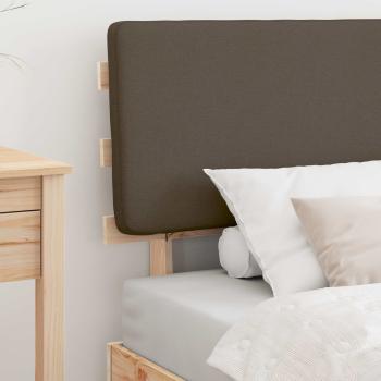 Bettgestell mit gepolstertem Kopfteil Taupe 75 x 190 cm