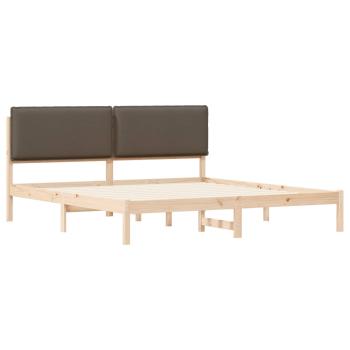 Bettgestell mit gepolstertem Kopfteil Taupe 180 x 200 cm