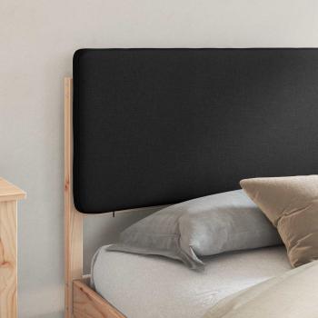 Bettgestell mit gepolstertem Kopfteil Schwarz 180 x 200 cm