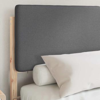 Bettgestell mit gepolstertem Kopfteil Dunkelgrau 160 x 200 cm