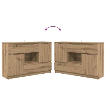 Sideboard Artisan-Eiche 100 x 30 x 65,6 Holzwerkstoff