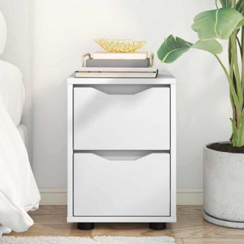 Nachttisch mit Schubladen Weiß 30,5 x 30 x 43 cm Holzwerkstoff