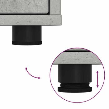 Nachttische 2 pcs Beton Grau 30,5 x 30 x 43 cm Holzwerkstoff