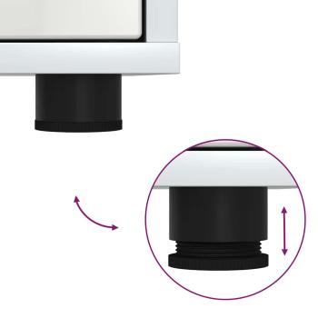 Nachttisch Hochglanz Weiß 30,5 x 30 x 43 cm Holzwerkstoff