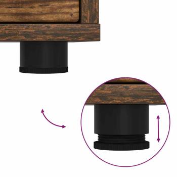 Nachttische 2 pcs Geräucherte Eiche 30,5 x 30 x 43 cm