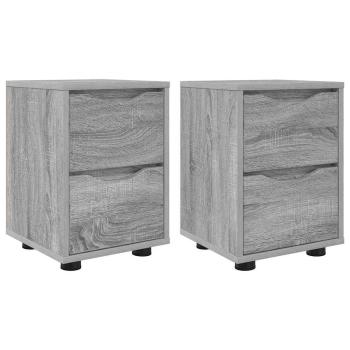 Nachttische 2 pcs Graues Sonoma 30,5 x 30 x 43 cm Holzwerkstoff