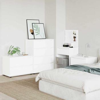 ARDEBO.de - Aufbewahrungsschrank Weiß 80 x 48 x 57 cm Holzwerkstoff