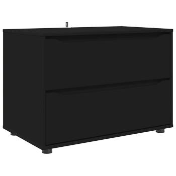ARDEBO.de - Aufbewahrungsschrank Schwarz 80 x 48 x 57 cm Holzwerkstoff