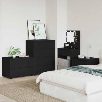 Aufbewahrungsschrank 80 x 48 x 57 cm Holzwerkstoff Schwarz