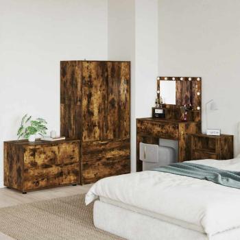 ARDEBO.de - Aufbewahrungsschrank Geräucherte Eiche 80 x 48 x 57 cm