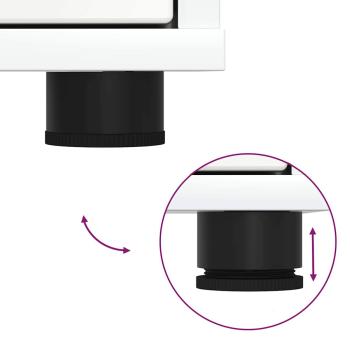 Aufbewahrungsschrank Hochglanz Weiß 60 x 48 x 57 cm