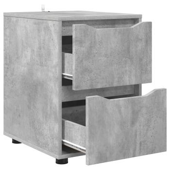 Aufbewahrungsschrank 40 x 48 x 57 cm Holzwerkstoff Betongrau
