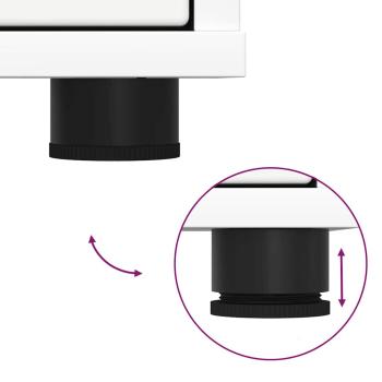 Aufbewahrungsschrank Hochglanz Weiß 40 x 48 x 57 cm