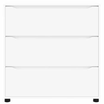 ARDEBO.de - Aufbewahrungsschrank Weiß 80 x 31 x 81 cm Holzwerkstoff