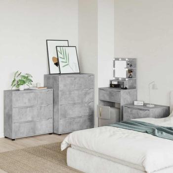 Aufbewahrungsschrank Beton Grau 80 x 31 x 81 cm Holzwerkstoff