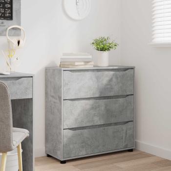 Aufbewahrungsschrank 80 x 31 x 81 cm Holzwerkstoff Betongrau