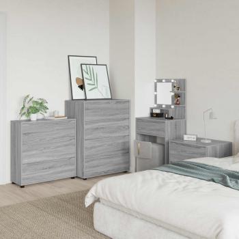 Aufbewahrungsschrank 80 x 31 x 81 cm Holzwerkstoff Sonoma-Grau