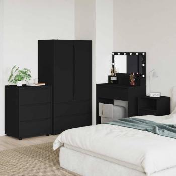 Aufbewahrungsschrank Schwarz 60 x 48 x 81 cm Holzwerkstoff