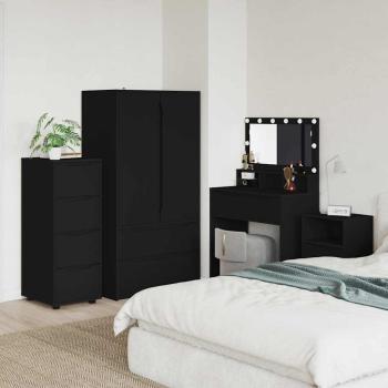 Aufbewahrungsschrank Schwarz 40 x 48 x 105 cm Holzwerkstoff