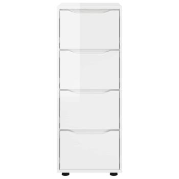 Aufbewahrungsschrank Hochglanz Weiß 40 x 48 x 105 cm