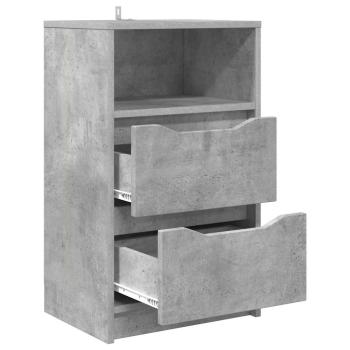 Nachttische 2 pcs Beton Grau 40 x 30 x 467 cm Holzwerkstoff