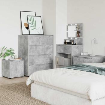 Badezimmerschrank 40,5 x 40 x 44 cm Holzwerkstoff Beton Grau