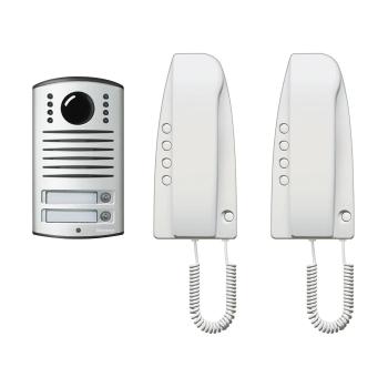 ARDEBO.de Legrand 363221 Analoges Audioset 2-Familienhaus mit Türstation LINEA2000 + Hausstationen SPRINT