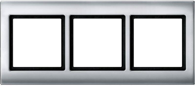 ARDEBO.de Merten 400360 Rahmen, Aquadesign, 3fach, IP44, aluminium