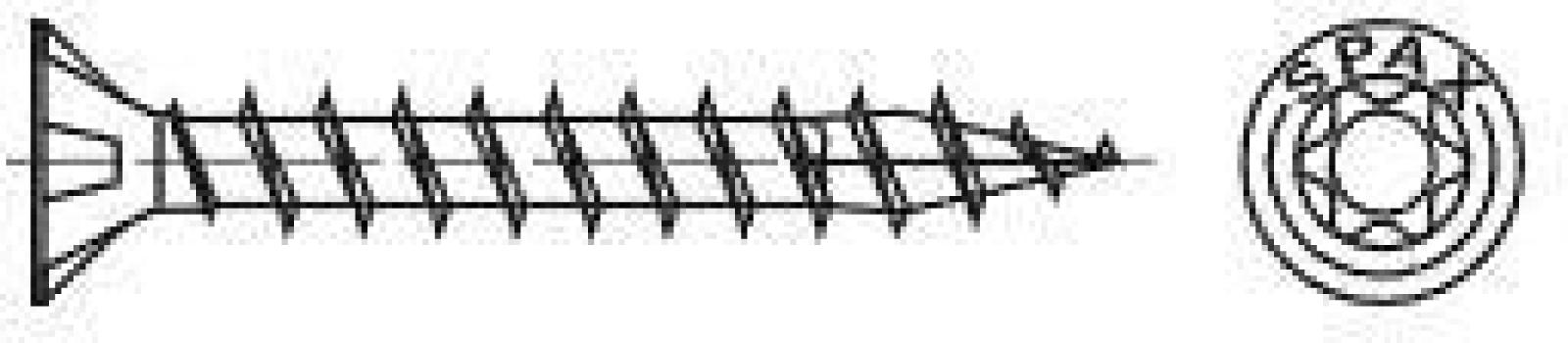 REYHER SPAX Universalschrauben mit SPAX 4CUT-Spitze R 88091 St. 4 x 35/30 -T20 K WIROX, Senkkopf (088091001009040035)